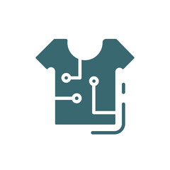 smart clothing icon. Filled smart clothing icon from automation and high tech collection. Glyph vector isolated on white background. Editable smart clothing symbol can be used web and mobile