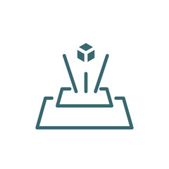 Obraz premium hologram icon. Filled hologram icon from automation and high tech collection. Glyph vector isolated on white background. Editable hologram symbol can be used web and mobile