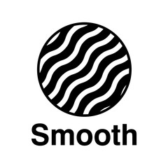 Smooth sign vector flat illustration on white background..eps