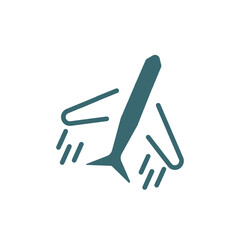 flights icon. Filled flights icon from transportation collection. Glyph vector isolated on white background. Editable flights symbol can be used web and mobile