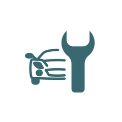 car repair icon. Filled car repair icon from transportation collection. Glyph vector isolated on white background. Editable car repair symbol can be used web and mobile