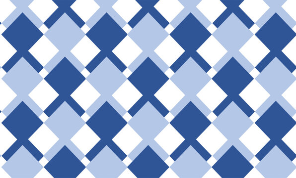 two tone blue diamond repeat pattern, replete image design for fabric printing 
