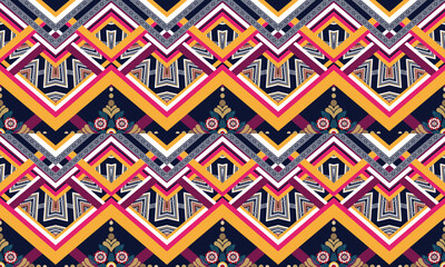 Geometric ethnic pattern for background,fabric,wrapping,clothing,wallpaper,Batik,carpet,embroidery style.