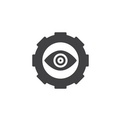 Monitoring, vision vector icon