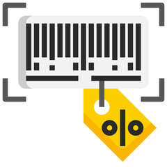 barcode flat icon,linear,outline,graphic,illustration