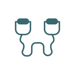 resistance band icon. Filled resistance band icon from Fitness and Gym collection. Glyph vector isolated on white background. Editable resistance band symbol can be used web and mobile
