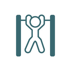 bar exercising icon. Filled bar exercising icon from Fitness and Gym collection. Glyph vector isolated on white background. Editable bar exercising symbol can be used web and mobile