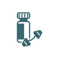 protein shake icon. Filled protein shake icon from Fitness and Gym collection. Glyph vector isolated on white background. Editable protein shake symbol can be used web and mobile