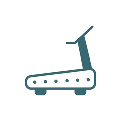 running treadmill icon. Filled running treadmill icon from Fitness and Gym collection. Glyph vector isolated on white background. Editable running treadmill symbol can be used web and mobile