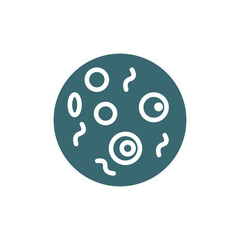 microbes icon. Filled microbes icon from Hygiene and Sanitation collection. Glyph vector isolated on white background. Editable microbes symbol can be used web and mobile