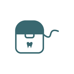 flossing icon. Filled flossing icon from Hygiene and Sanitation collection. Glyph vector isolated on white background. Editable flossing symbol can be used web and mobile