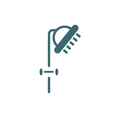 douche icon. Filled douche icon from Hygiene and Sanitation collection. Glyph vector isolated on white background. Editable douche symbol can be used web and mobile