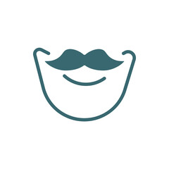 beardy icon. Filled beardy icon from Hygiene and Sanitation collection. Glyph vector isolated on white background. Editable beardy symbol can be used web and mobile