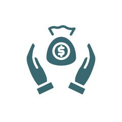 savings icon. Filled savings icon from Insurance and Coverage collection. Glyph vector isolated on white background. Editable savings symbol can be used web and mobile