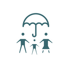 life insurance icon. Filled life insurance icon from Insurance and Coverage collection. Glyph vector isolated on white background. Editable life insurance symbol can be used web and mobile