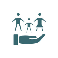 familiar insurance icon. Filled familiar insurance icon from Insurance and Coverage collection. Glyph vector isolated on white background. Editable familiar insurance symbol can be used web and mobile