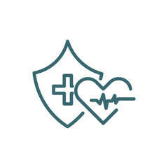 Obraz premium health insurance icon. Filled health insurance icon from Insurance and Coverage collection. Glyph vector isolated on white background. Editable health insurance symbol can be used web and mobile