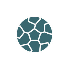 Fototapeta premium soccer football ball icon. Filled soccer football ball icon from sport and game collection. Glyph vector isolated on white background. Editable soccer football ball symbol can be used web and mobile