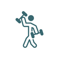 excersice icon. Filled excersice icon from sport and game collection. Glyph vector isolated on white background. Editable excersice symbol can be used web and mobile