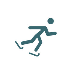 skating sign icon. Filled skating sign icon from sport and game collection. Glyph vector isolated on white background. Editable skating sign symbol can be used web and mobile