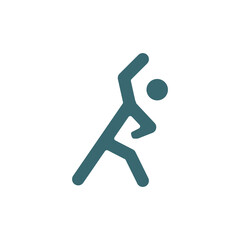 stretching icon. Filled stretching icon from sport and game collection. Glyph vector isolated on white background. Editable stretching symbol can be used web and mobile