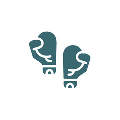 two boxing gloves icon. Filled two boxing gloves icon from sport and game collection. Glyph vector isolated on white background. Editable two boxing gloves symbol can be used web and mobile