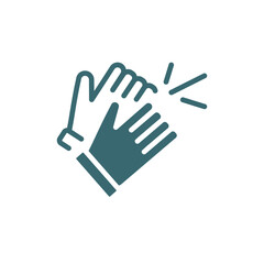 clap icon. Filled clap icon from startup and success collection. Glyph vector isolated on white background. Editable clap symbol can be used web and mobile