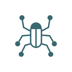 robot insect icon. Filled robot insect icon from technology collection. Glyph vector isolated on white background. Editable robot insect symbol can be used web and mobile