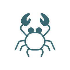 crab icon. Filled crab icon from travel and trip collection. Glyph vector isolated on white background. Editable crab symbol can be used web and mobile