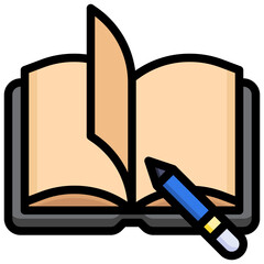 education flat icon,linear,outline,graphic,illustration