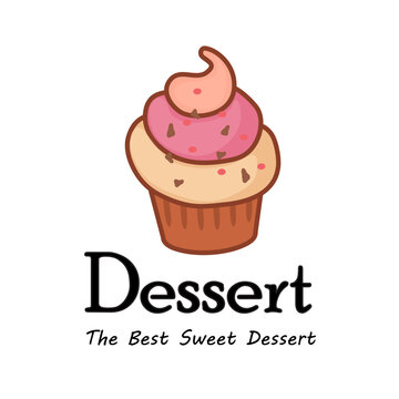vector logo dessert. illustration vector of dessert logo. Flat art style. EPS10