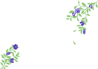 Foliage with Butterfly pea floral ornament collection 02