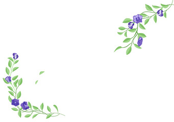 Foliage with Butterfly pea floral ornament collection 06