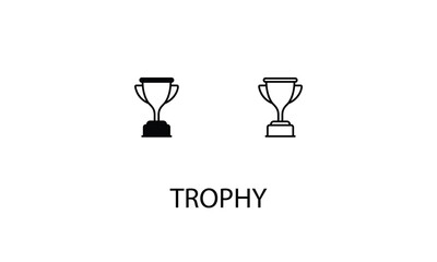 Trophy double icon design stock illustration