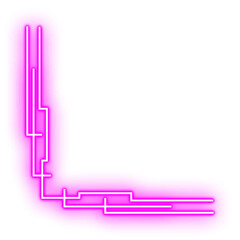 Purple Neon Glowing Border Corner
