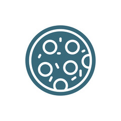 pepperoni pizza icon. filled pepperoni pizza icon from restaurant collection. flat glyph vector isolated on white background. Editable pepperoni pizza symbol can be used web and mobile