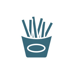 french fries box icon. filled french fries box icon from restaurant collection. flat glyph vector isolated on white background. Editable french fries box symbol can be used web and mobile