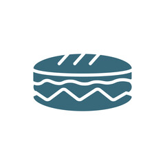 long sandwich icon. filled long sandwich icon from restaurant collection. flat glyph vector isolated on white background. Editable long sandwich symbol can be used web and mobile