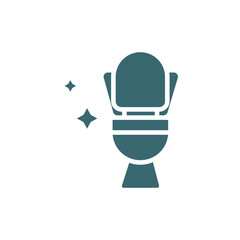 toilet cleanin icon. filled toilet cleanin, laundry icon from cleaning collection. flat glyph vector isolated on white background. Editable toilet cleanin symbol can be used web and mobile