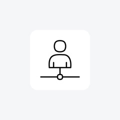 Connection, employe fully editable vector icon

