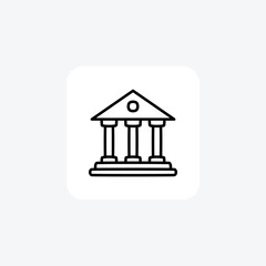 Building, bank fully editable vector icon

