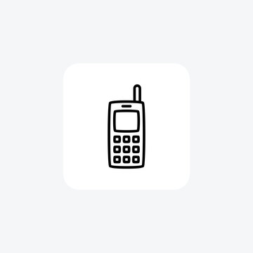 Cell phone, communication, fully editable vector icon

