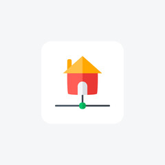 Home, internet, fully editable vector icon


