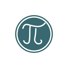 pi icon. filled pi, greek icon from education collection. flat glyph vector isolated on white background. Editable pi symbol can be used web and mobile