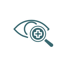 optometrist icon. Filled optometrist icon from health and medical collection. Flat glyph vector isolated on white background. Editable optometrist symbol can be used web and mobile