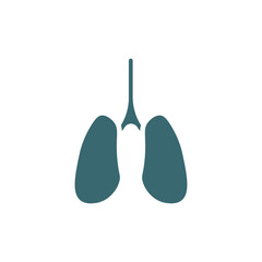 lung icon. Filled lung icon from health and medical collection. Flat glyph vector isolated on white background. Editable lung symbol can be used web and mobile