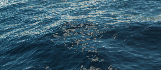 ocean water sea surface with ripples wave wallpaper background 3d rendering illustration