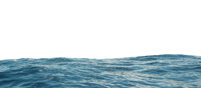 ocean water sea surface with ripples wave png 3d rendering illustration