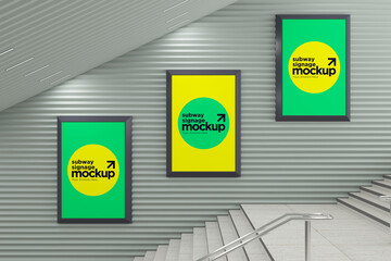 Subway Signs, Poster, Billboard Mockup