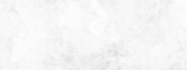White, grey watercolor textured on white paper background. silver watercolor painting banner, textured design on white paper.